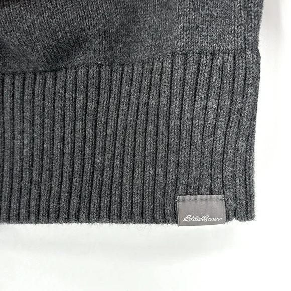 Eddie Bauer Cotton Cashmere Cardigan Sweater Men’s Size Medium in Charcoal Gray